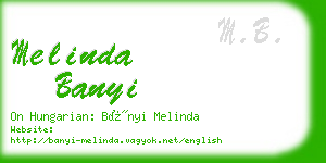 melinda banyi business card